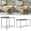 Kitchen Work Table Commercial Catering Bench Utility Stainless Steel Backsplash
