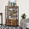 Multifunctional Bookshelf Storage Cabinet Bookcase w/ Display Shelves & Cupboard