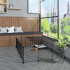 Pet Playpen Fence DIY Playpen Puppy Dog Cat Animal Cage Exercise Metal PP Indoor