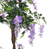 Artificial Wisteria Flower Tree Realistic Fake Potted Blossom Plant In/Outdoor