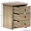3 Drawer Bedside Cabinet Chest Table Solid Pine Wood Waxed Bedroom Furniture