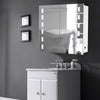Double Door Bathroom Mirror Cabinet Wall Cupboard Sensor,Shaver Socket,Bluetooth