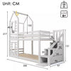 Kids Toddlers Bunk Bed Double Pine Wooden High Sleeper 3FT Single Size Bed Frame