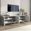 Modern TV Stand 175 cm Storage Cabinet Entertainment Unit for Living Room, White