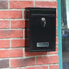 Outdoor Lockable Wall Mounted Mailbox Metal Mail Letter Post Secure Box Postbox