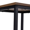 Industrial Table and 4 Stools Rustic Brown Kitchen Breakfast Dining Set of 5
