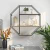 Book Shelves Wall Mounted Black Display Shelf Storage Rack Decorative Open Unit