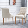 1/2/4/6 Dining Chairs Armchair High Back Linen/Velvet Upholstered Wood Legs Home