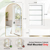 Arched Mirror Cabinet Bathroom Medicine Cabinet Wall Mounted Storage Metal Frame
