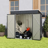 Sturdy Shed Garden Storage Galvanised Metal Steel Sheds w/ DoubeDoor Ventilation