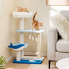 Ocean-themed Cat Tree 3-level Cat Tower Activity Center Sisal Scratching Posts