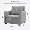 3in1 Folding Sofa Bed Convertible Sleeper Chair Single Armchair With Comfortable