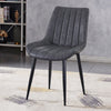 Luxury Pair of 2 Home Office Chairs Grey Dining Kitchen Chairs Upholstered Chair