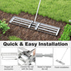 117 cm x 25 cm Heavy Duty Level Lawn Tool Lawn Leveling Rake-Silver