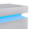 Modern White High Gloss Table Side Table Coffee Table Display with LED Light UK