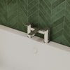 Bathroom Bath Filler Mixer Tap Modern Square Twin Lever Bath Mixer Tap Chrome