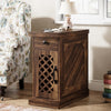 Farmhouse End Table, Narrow Small Side Table with Storage Drawer for Living Room