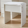 White Dressing Table MDF Makeup Desk Dresser with Slide Mirror 6 Drawers Stool