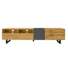 Wooden TV Stand TV Unit Cabinet with Open Shelves 3 Door 170cm for up to 70 Inch