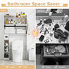 Costway Over The Toilet Storage Cabinet Bathroom Organizer Toilet Rack-White