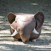 Elephant Animal Shaped Footstool Padded Foot Rest Soft Pouffe Ottoman Cushion