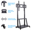 Mobile TV Stand on Wheels for 32-100" Screen Floor TV Cart Ultra Stable Trolley