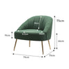 Velvet Upholstered Oyster Armchair Tub Chair Scallop Back 2 Seater Loveseat Sofa