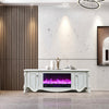 Fireplace TV Stand for TVs up to 65 Inches With 1500W Electric Fireplace Insert