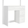 Single Pine Wood Loft Bed Frame High Sleeper Bunk Bed Cabin Bed with Study Desk