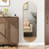 Full Length Wall Mirror Metal Frame Mirror Hanging Wall Mounted Living Room Gold