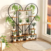 2X Plant Stand Half Heart Shaped Multiple Planter Rack Flower Display Home Decor