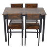 Modern Dining Table & Chairs Set 4 Seater Metal Frame Home Kitchen Furniture Set