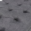 Rectangle Large Ottoman Shoe Bench Tufted Linen Fabric Seat Chesterfield Stools