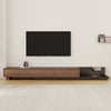 Extendable TV Stand Walnut 200–330cm Entertainment Unit w/ Storage Drawers, Thic