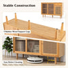Kitchen Buffet Sideboard Storage Cabinet Cupboard w/ Tempered Glass Sliding Door