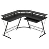 L-shaped Computer Desk Ergonomic Gaming Table Study Workstation W/ Power Outlet