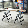 Twin Folding Work Horse Trestle Saw Horses Adjustable Height Stand Set 200kg
