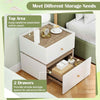 Compact Floor Night Table End Table 2-Drawer Nightstand