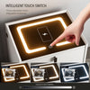Modern LED Bedside Table 3 Drawers Wireless Charging Side Cabinet Nightstand