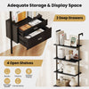 Modern Open Display Shelf Storage Organizer-Black