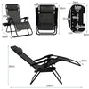 2PCS Adjustable Zero Gravity Chairs Outdoor Folding Patio Recliners w/ Headrest