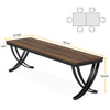 Rectangular Dining Table for 6-8, 200cm Industrial Kitchen Table for Dining Room