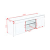 Modern TV Unit Stand Cabinet Sideboard Black High Gloss Doors with LED Lights UK