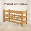 Freestanding Countertop Wine Bottle Organizer 18 Bottles Wine Rack-Natural