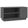 CIADAZ TV Cabinet Grey 80x35x40.5 Solid Wood Pine, Tv Unit, Tv Stand S3P5