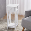Narrow Slim Side Table Drawer Shelf Storage Cabinet Nightstand Hallway Tidy Unit