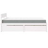 Solid Pine Wood Bed with Drawers and White , 160 x 200 , Bedroom Y9L8