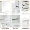 Dressing Table With Drawers Mirror Stool Set Makeup Desk Vanity Table Bedroom
