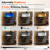 Bedside Table with Charging Station, Nightstand with 3-colour LED Lighting