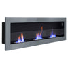 Bio Ethanol Fireplace Modern Wall Biofire 2/3 Burner Fire Place With Glass Panel